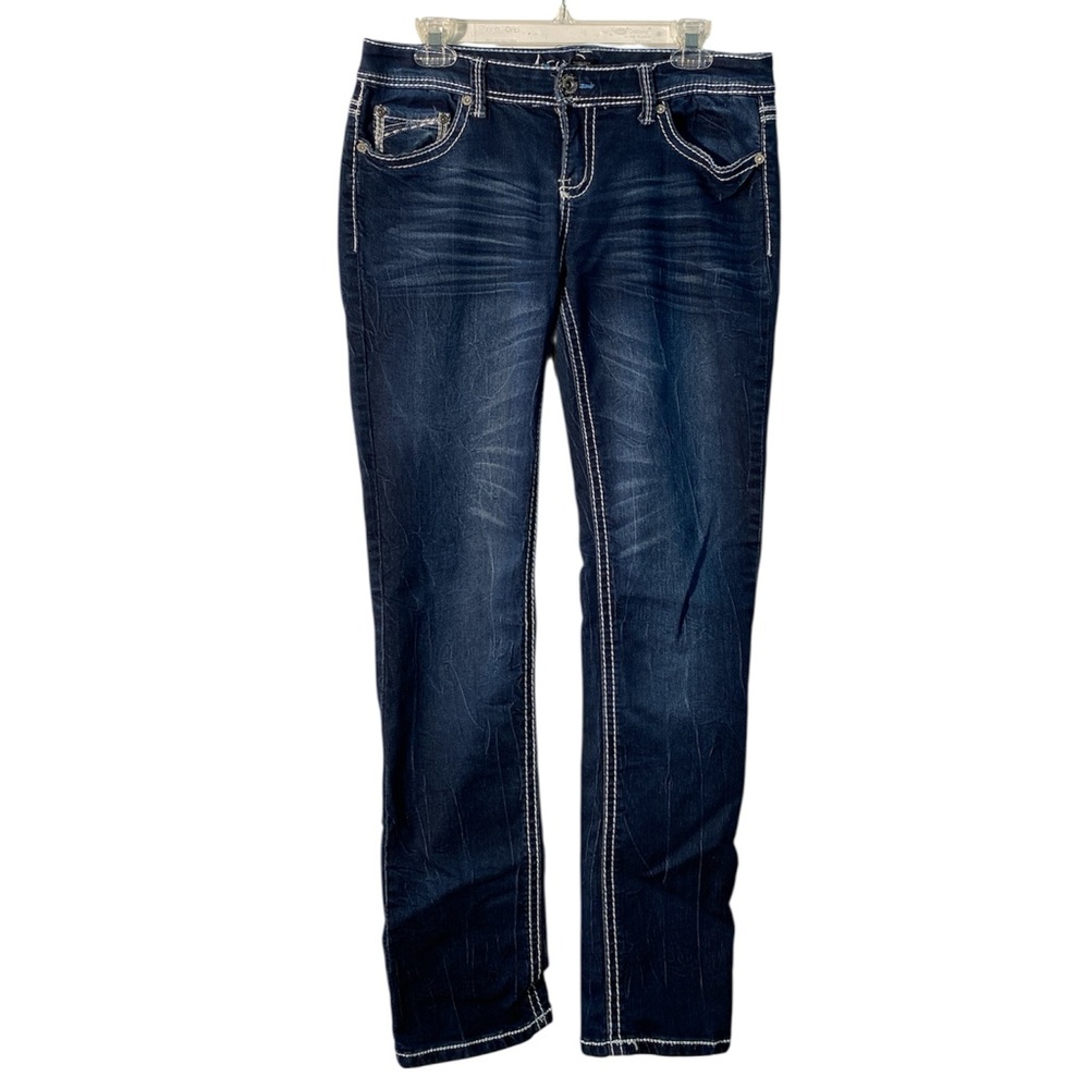 Elegant Indigo Straight Leg Jeans